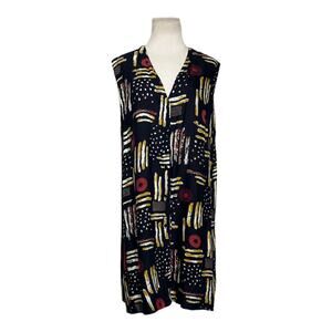 Cotton Zone black tribal print sleeveless mini dress size 20 - XL
